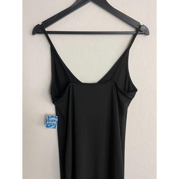 Free People Intimately S Slip Dress Black Stretch True Slinky Lace Hem NEW - Picture 8 of 9